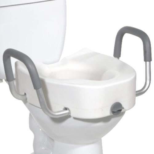 Toilet Seat Riser Elongated with Handles